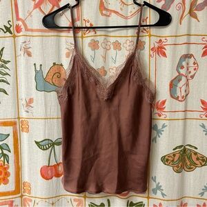 Dark Mauve Victoria’s Secret Satiny Slip Tank Top
